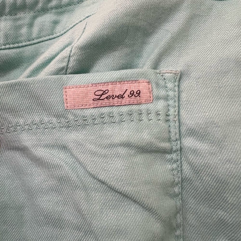 Level 99 - Teal Women's linen pants - Picture 9 of 11